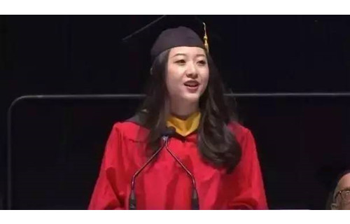 双语：中国姑娘美国大学毕业典礼上演讲