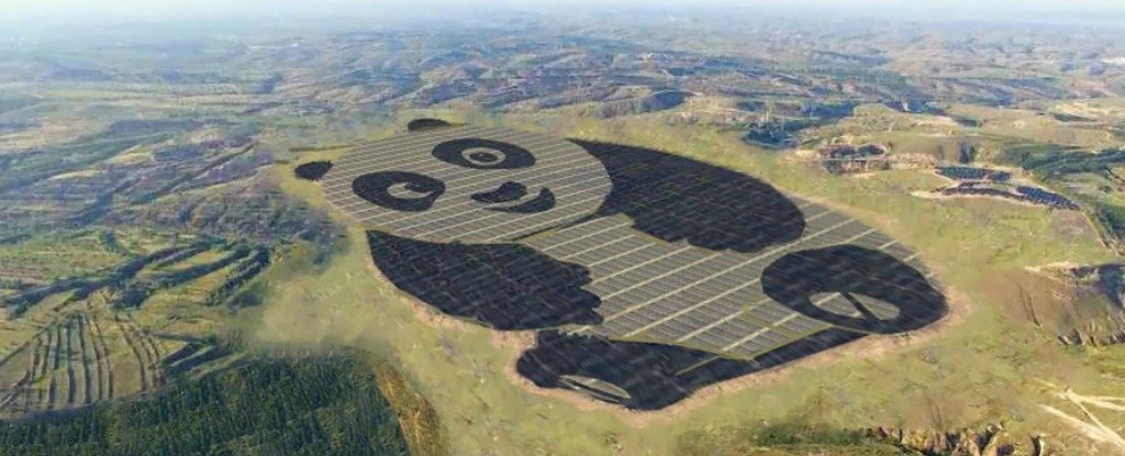 中国建了个熊猫状的太阳能电厂 有被萌到？
