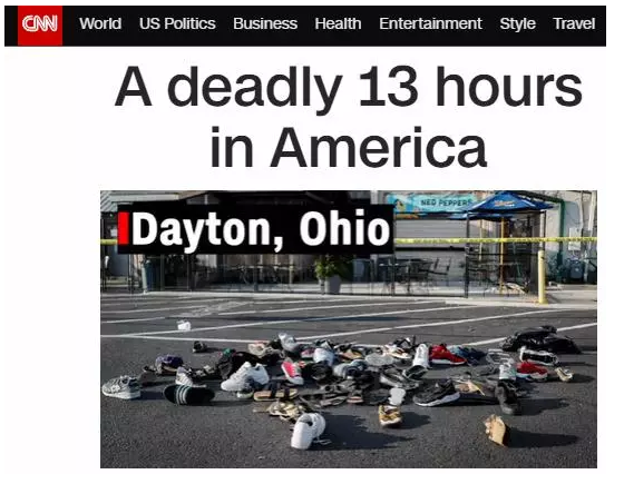 美国连续两起大规模枪击案已造成31死！（双语）