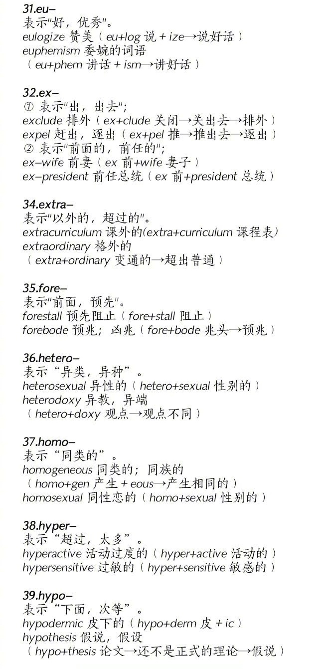 【涨知识】英语单词词根词缀记忆法 ​ ​​​​
