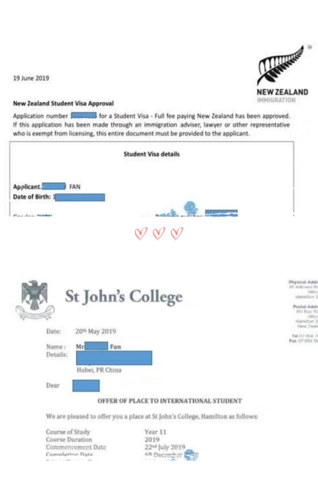 新西兰圣约翰中学的准11年级生Harry