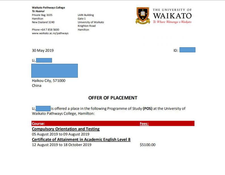 怀卡托大学应用语言学专业准硕士Lily