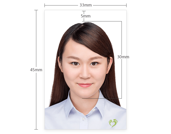 德国签证2寸照片样本